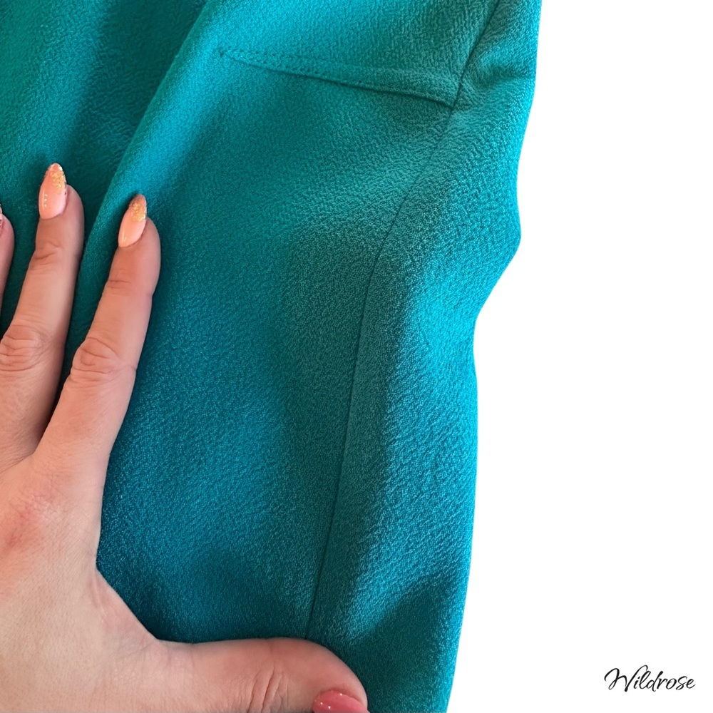 Roland Mouret Blue Green Cut Out Back Sheath Dress SZ 6 - Picture 14 of 14